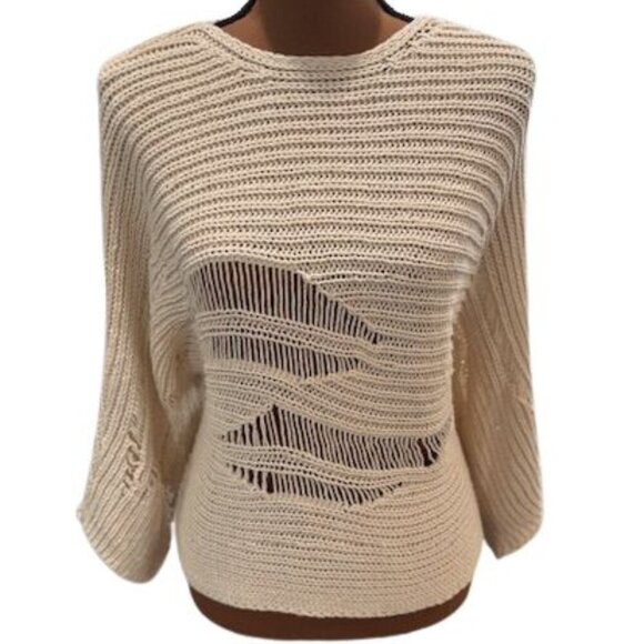 Zara Sweaters - ZARA Oversized Open Knit Crochet Sweater – Off White – Size Small - NWOT
